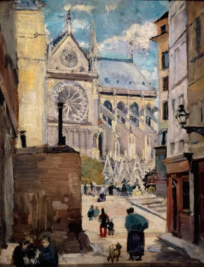 Notre Dame Vue De La Rue De Lhotel Colbert