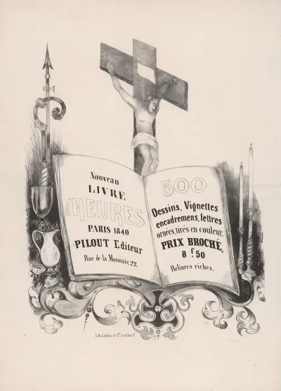Nouveau Livre Dheures 500 Dessins Vignettes Paris 1840