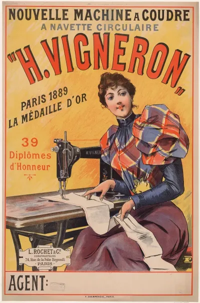 Nouvelle Machine A Coudre A Navette Circulaire H Vigneron