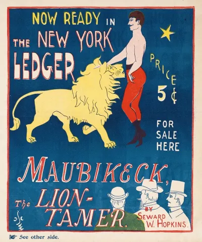 Now Ready In The New York Ledger Maubikeck The Lion Tamer