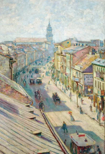 Nowy Swiat Street In Warsaw On A Summer Day