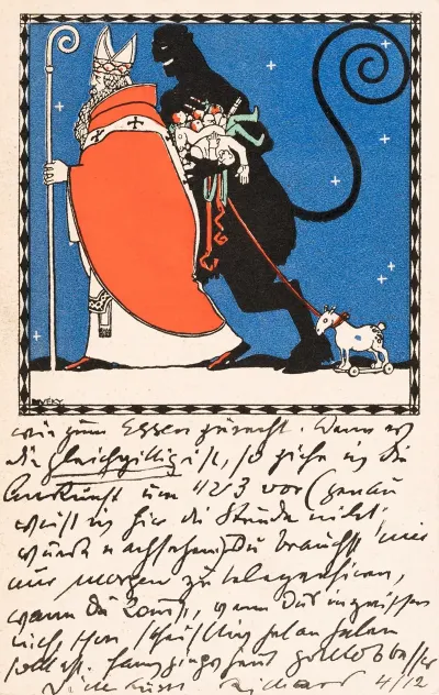 Nr 238 Nikolo Und Krampuskarte