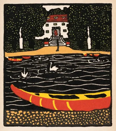 Nr 253 Teich Mit Boot Und Schwanen