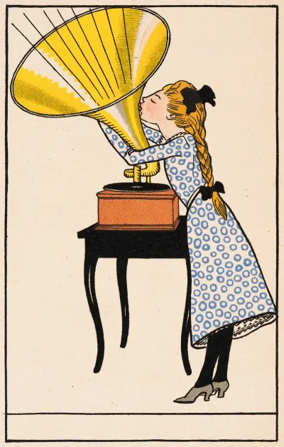 Nr 503 Madchen Mit Grammophon