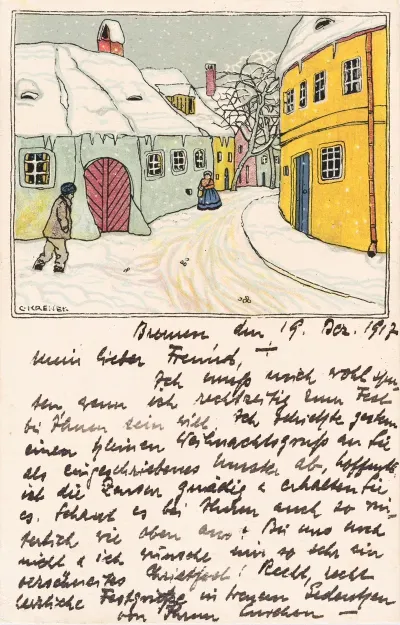 Nr 909 Hauser Im Schnee