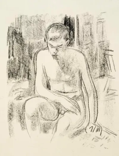 Nude Boy Seated