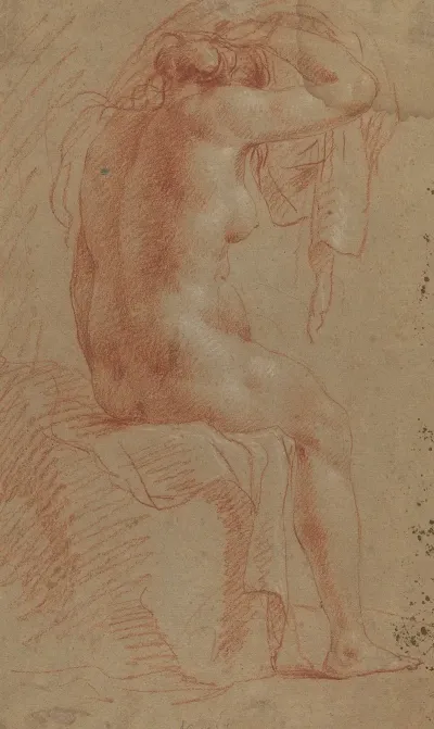 Nude Female Figure Verso