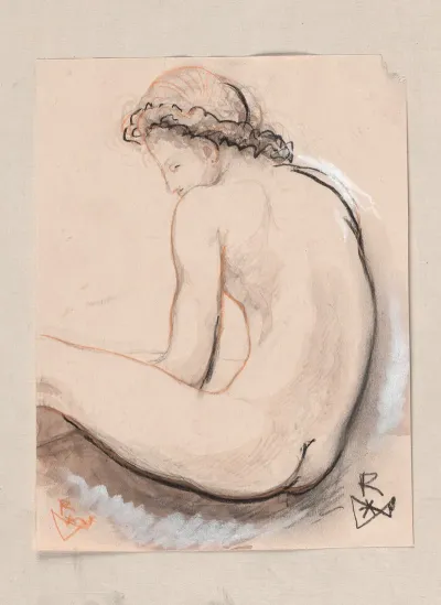 Nude Figure Sitting