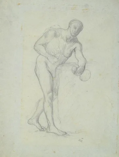Nude Figure With A Flask