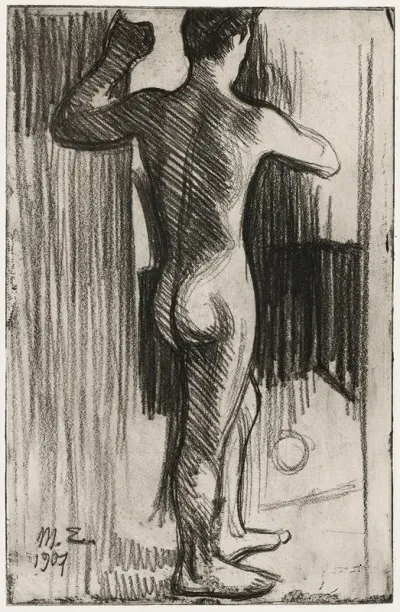 Nude Male Model From The Back