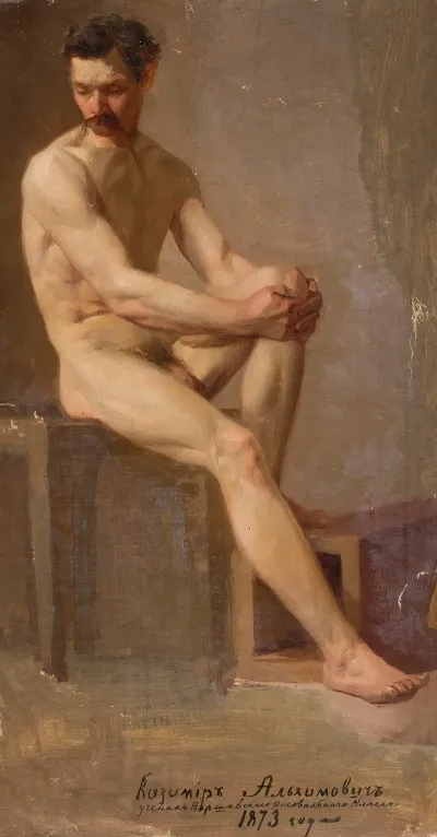 Nude Of A Seated Man