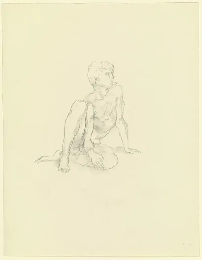 Nude Of A Sitting Boy 2