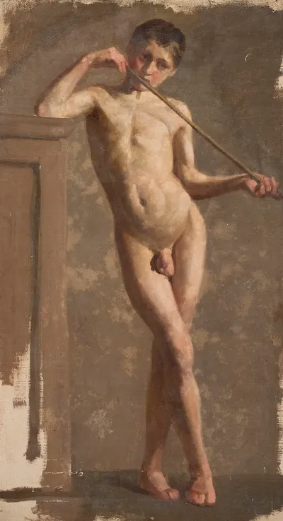 Nude Of A Standing Boy