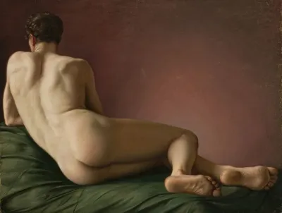Nude Of The Back Of A Reclining Man