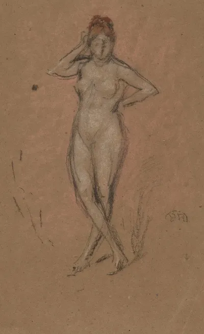 Nude Standing With Legs Crossed