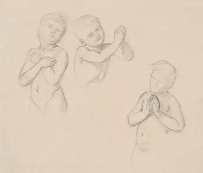 Nude Studies Of Boys For The Figures Of Angels In The Painting The Immaculate Conception Of The Blessed Virgin Mary