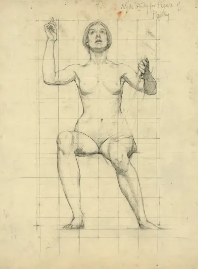 Nude Study For Figure Of Poetry