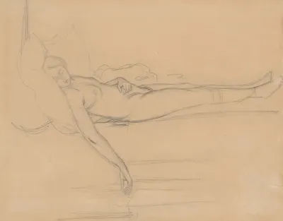 Nude Study For The Figure Of Barbara In The Painting Death Of Barbara Radziwill