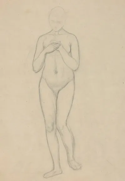 Nude Study For The Figure Of Mary In The Painting The Immaculate Conception Of The Blessed Virgin Mary