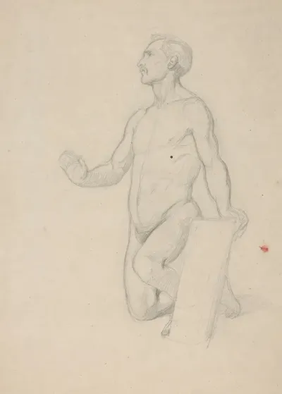 Nude Study For The Figure Of Moses In The Painting The Immaculate Conception Of The Blessed Virgin Mary