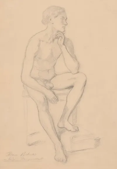 Nude Study Of Prince For The Painting The Upbringing Of Sigismund Augustus