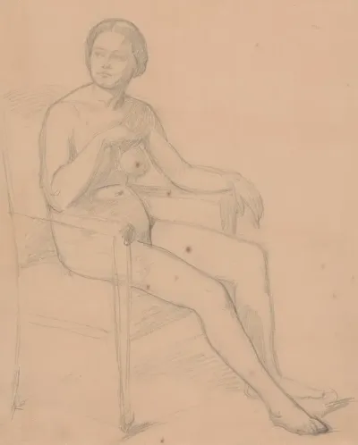 Nude Study Of Queen Bona For The Painting The Upbringing Of Sigismund Augustus