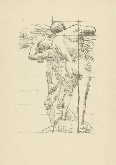 Nude Study Of Two Working Men