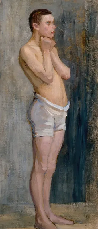 Nude Study Standing Boy