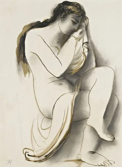 Nude With Drapery