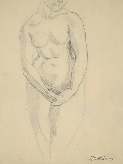 Nude With Hands Crossed
