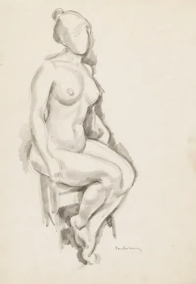 Nude Woman Sitting