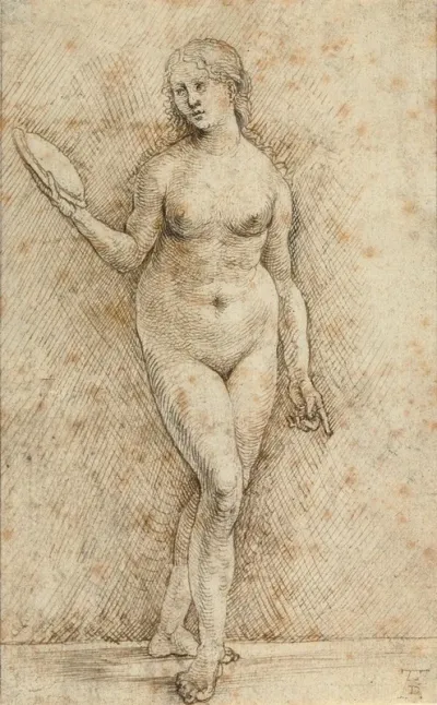 Nude Woman With A Mirror Vanitas