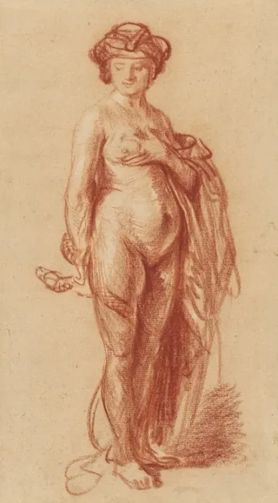 Nude Woman With A Snake