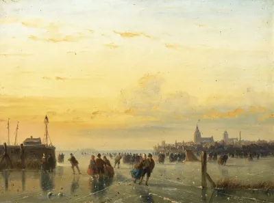 Numerous Skaters Near A Town