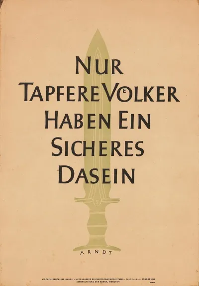 Nur Tapfere Volker Haben Ein Sicheres Dasein Only Courageous Peoples Have A Secure Existence