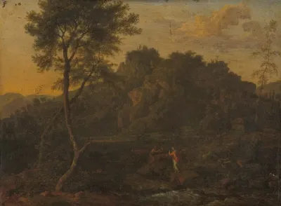Nymph And Shepherd Making Music In A Landscape