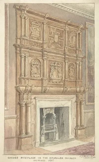 Oak Carving From Fireplace In The Jerusalem Chamber Westminster