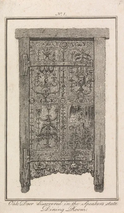 Oak Door Discovered In The Speakers State Dining Room