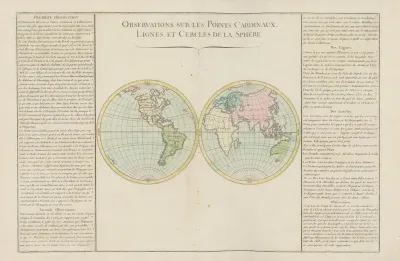Observations Sur Les Points Cardinaux Lignes Et Cercles De La Sphere