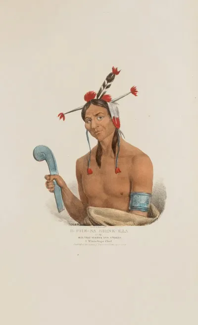 O‑che Na Shink Kad Or The Man That Stands And Strikes A Winnebago Chief