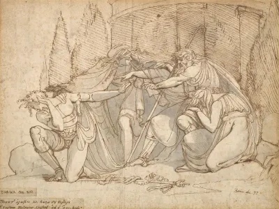 Oedipus At Colonus Cursing His Son Polynices