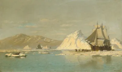 Off Greenland Whaler Seeking Open Water