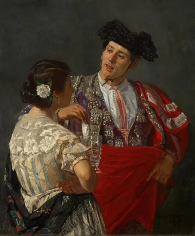 Offering The Panal To The Bullfighter