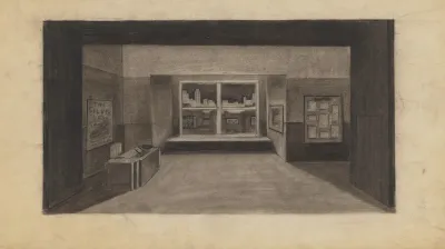 Office Building Interior In Bw Sketch No 13