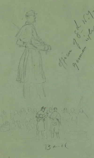 Officer Of 8th N Y German Rifles And Band