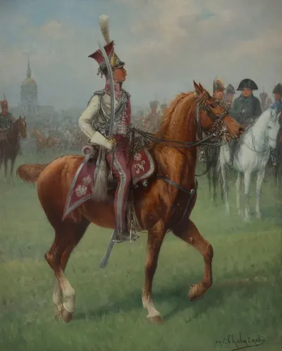 Officer Of A Light Cavalry Regiment Of The Guards Dressed In Full Dress