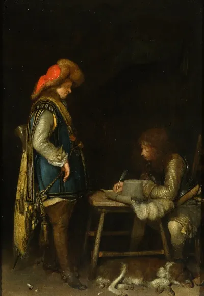 Officer Writing A Letter