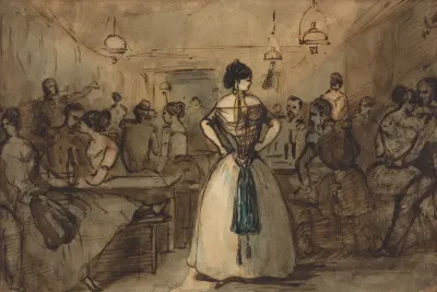 Officers And Courtesans In An Interior