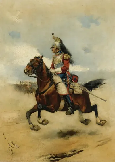 Oficial De Caballeria Charging Cavalry Officer