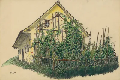 Ohne Titel Bauernhaus Mit Vorgarten